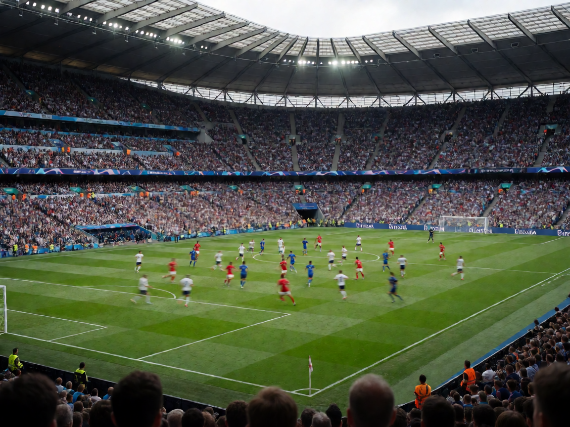 欧洲豪门足球俱乐部比赛现场全景